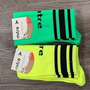 Mitre Soccer Socks 2 PAIR Size Youth, 3-9